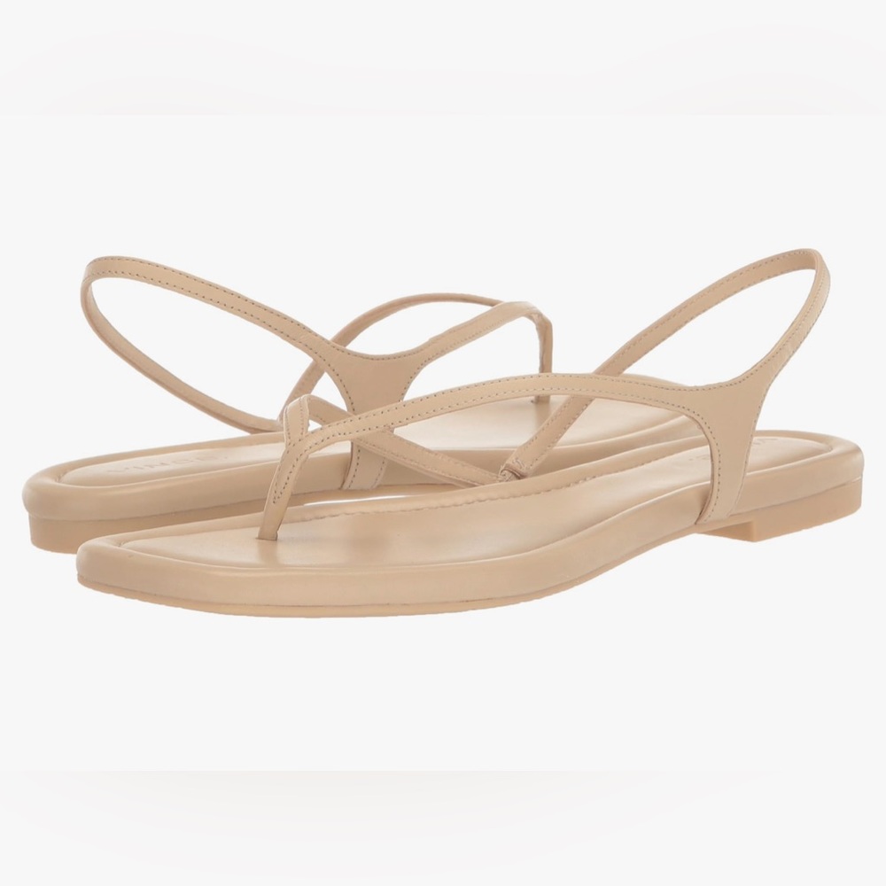 Vince NIB Deana Strappy Sandals 7.5 Women’s Nude Flats  Open Toe